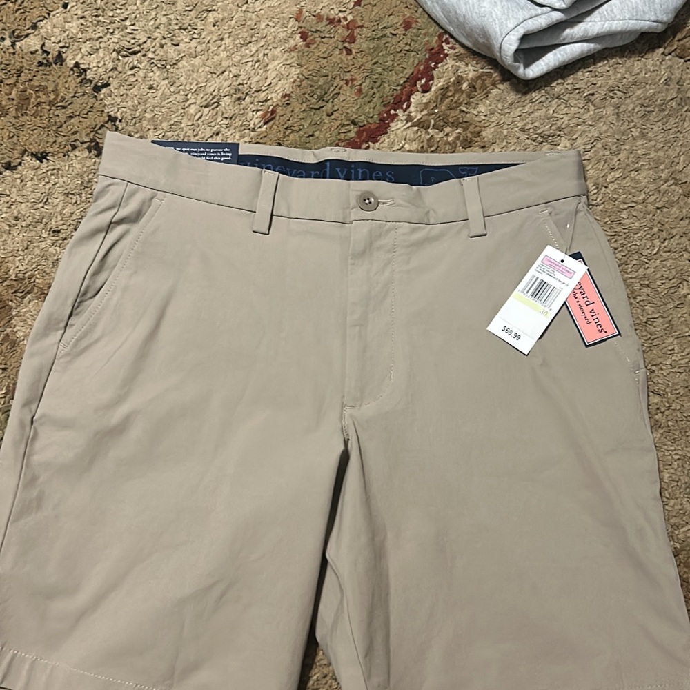 Vineyard Vines Tan Flat Front Shorts